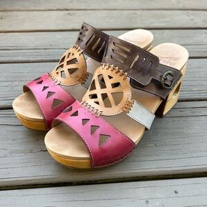 Dansko Multicolor Leather Sandals